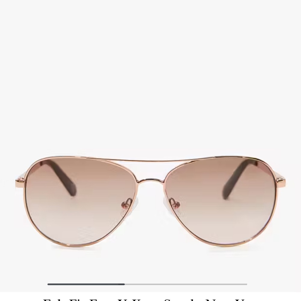 Kate Spade Rose Gold Emmaline Aviator Sunglasses